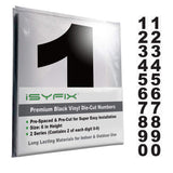 Black Vinyl Numbers Stickers - 2 Inch Self Adhesive - 2 Sets - Premium Decal Die Cut and Pre-Spaced for Mailbox, Signs, Window, Door, Cars, Trucks, Home, Business, Address Number, Indoor or Outdoor